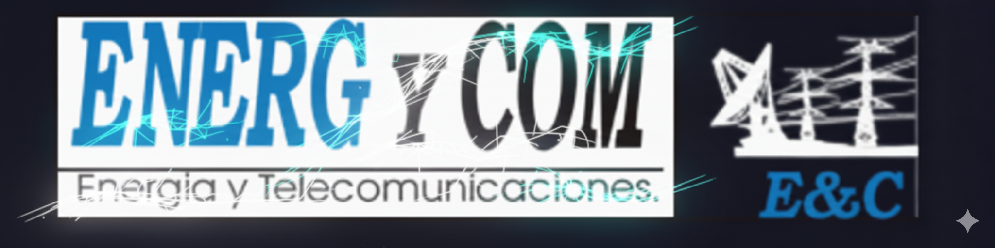 logo energycom fondo negro con rayos